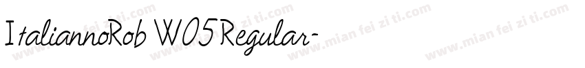 ItaliannoRob W05 Regular字体转换